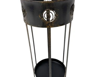 Vienna Secession Patinated Metal Umbrella Stand, 1900s
